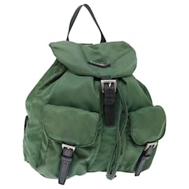 Prada-PRADA Backpack Nylon Green Auth 71296-Green