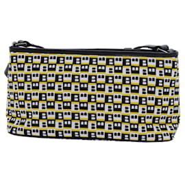 Bally-BALLY Shoulder Bag Canvas Yellow Auth 72738-Yellow