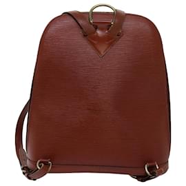 Louis Vuitton-LOUIS VUITTON Epi Gobelins Backpack Brown Kenya M52293 LV Auth 71728-Brown,Other