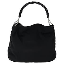 Gucci-GUCCI Bandolera Bambú Nailon 2camino negro 001 1577 1781 autenticación 71530-Negro