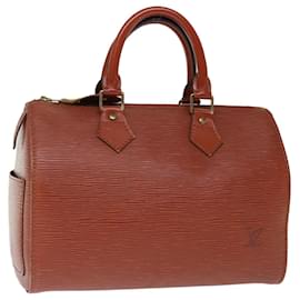 Louis Vuitton-Louis Vuitton Epi Speedy 25 Hand Bag Kenya Brown M43013 LV Auth 72395-Other
