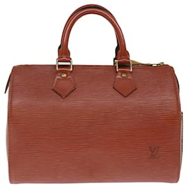 Louis Vuitton-Louis Vuitton Epi Speedy 25 Handtasche Kenia Braun M43013 LV Auth 72395-Andere