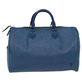 Louis Vuitton-Louis Vuitton Epi Speedy 35 Sac à main Toledo Bleu M42995 Auth LV 72396-Autre