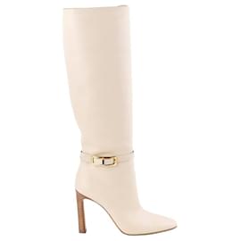 Sergio Rossi-Leather boots-Beige