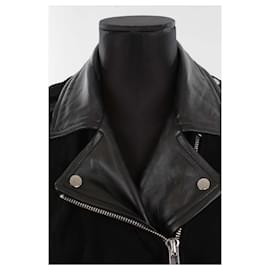 Claudie Pierlot-Leather coat-Black