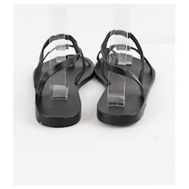Ancient Greek Sandals-Zapatos sandalias de cuero.-Negro