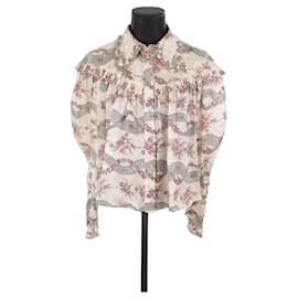Isabel Marant-Silk wrap blouse-Beige