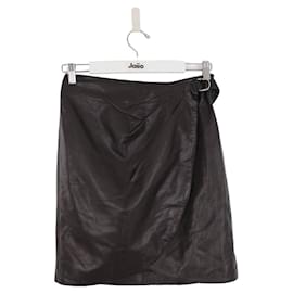 Agnès b.-Leather skirt-Black