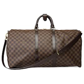 Louis Vuitton-LOUIS VUITTON Keepall Tasche aus braunem Canvas - 101863-Braun