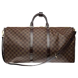 Louis Vuitton-LOUIS VUITTON Keepall Tasche aus braunem Canvas - 101863-Braun