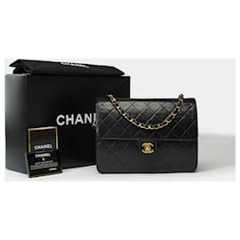 Chanel-Sac CHANEL Timeless/Classique en Cuir Noir - 101854-Noir