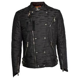 Philipp Plein, quilted biker jacket Grey