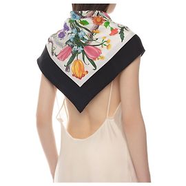Foulard Gucci in seta multicolore Multicolore
