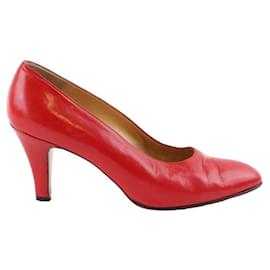 Céline-Leather Heels-Red