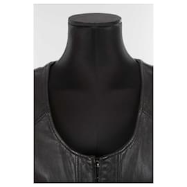 Autre Marque-Leather coat-Black