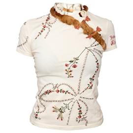 John Galliano-John Galliano embroidered t-shirt-Other