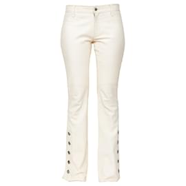 Ralph Lauren-Pantalon en cuir Ralph Lauren-Blanc