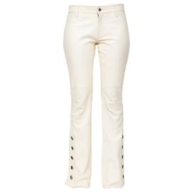 Ralph Lauren Leather Pants White