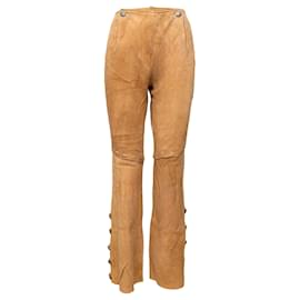 Ralph Lauren-Pantalones de cuero campestres de Ralph Lauren-Castaño