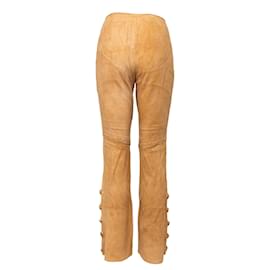 Ralph Lauren-Pantaloni di pelle country Ralph Lauren-Marrone