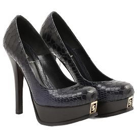 FENDI Tacchi UE 37 Pelli esotiche Blu navy