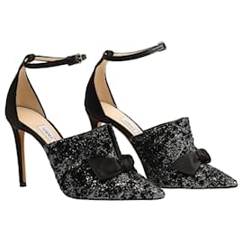 Jimmy Choo-JIMMY CHOO Tacones UE 38 Resplandecer-Negro