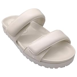 Autre Marque-Gia Borghini x Pernille Teisbaek Bone Perni lined Strap Sandals-Cream