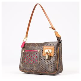 Louis Vuitton-Louis Vuitton Monogram Perforated Pochette Accessoires Handbag M95183-Brown