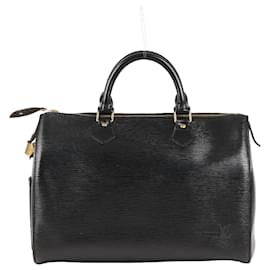 Louis Vuitton-Louis Vuitton Epi Leather Speedy 30 Handbag in Black M59022-Black
