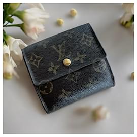 Louis Vuitton-Carteira vintage pequena em monograma marrom da Louis Vuitton.-Marrom