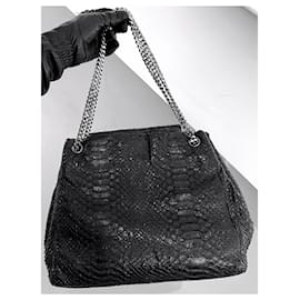 Chanel-Python Tote Bag-Black