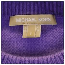 Michael Kors-Suéter con cuello redondo Michael Kors en cachemir morado-Púrpura