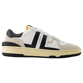 Baskets basses Clay - Lanvin - Cuir - Blanc/black Blanc