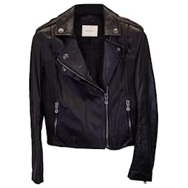 Balmain-Pierre Balman Biker Jacket in Black Leather-Black