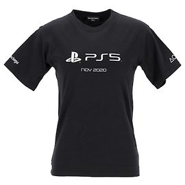 Balenciaga PS5 T-shirt in cotone nero Nero