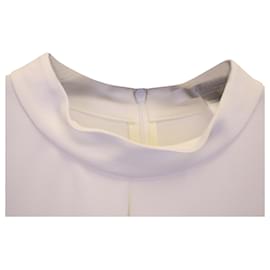 Hugo Boss-Top de manga larga con cuello simulado Boss en poliéster blanco-Blanco