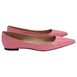 Roger Vivier-Ballerine a punta Roger Vivier in pelle verniciata rosa-Rosa