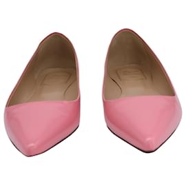 Roger Vivier-Ballerine a punta Roger Vivier in pelle verniciata rosa-Rosa