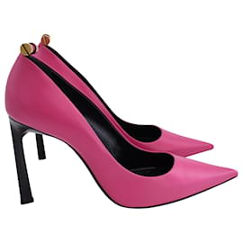 Lanvin-Lanvin Stiletto Pointed Pumps in Pink Leather-Pink