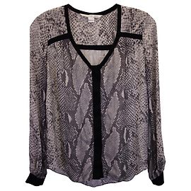 Diane Von Furstenberg Blouse à imprimé serpent en polyester gris Gris