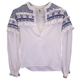 Autre Marque Haut Dodo avec barre ou pompon en coton blanc Blanc