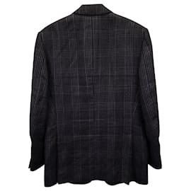 Tom Ford-Tom Ford Plaid Blazer Jacket in Grey Wool-Grey