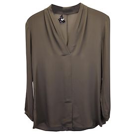 Blusa de manga larga Theory en poliéster verde oscuro Verde Verde oliva