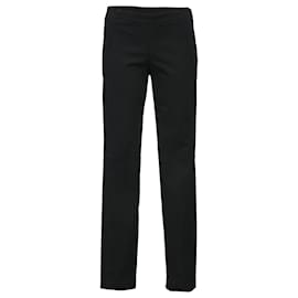 Brunello Cucinelli-Calça Brunello Cucinelli de perna reta em algodão preto-Preto