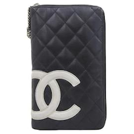 Chanel-Chanel CC Cambon Zippy Wallet Cartera larga de cuero A48860 18 en buen estado-Otro