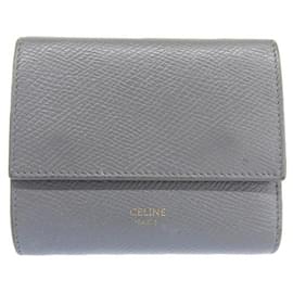 Céline-Celine Leather Trifold Wallet  Leather Short Wallet in Good condition-Other