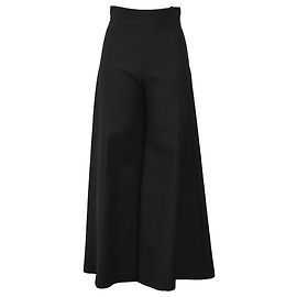 Pantaloni a gamba larga Valentino Garavani in lana nera Nero
