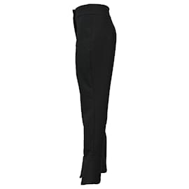 Jacquemus-Jacquemus Flared Leg Trousers in Black Wool-Black