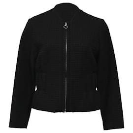 Maje-Maje Zipped Jacket in Black Viscose-Black