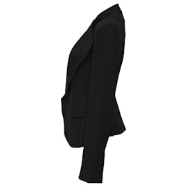 Theory-Theory Wide Collar Blazer in Black Acetate-Black